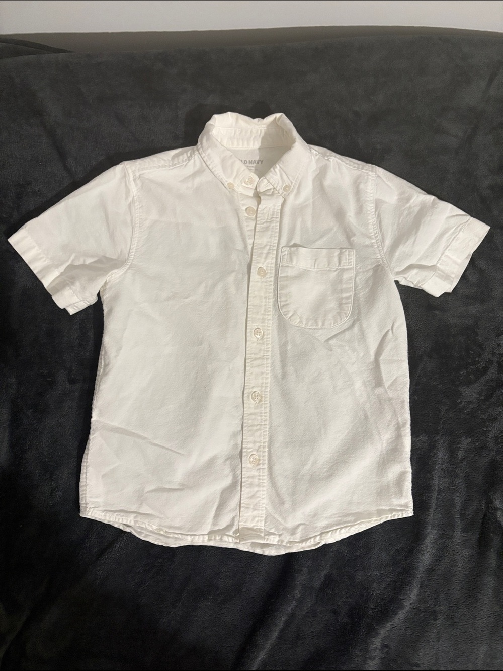 Old Navy white cropped button up
